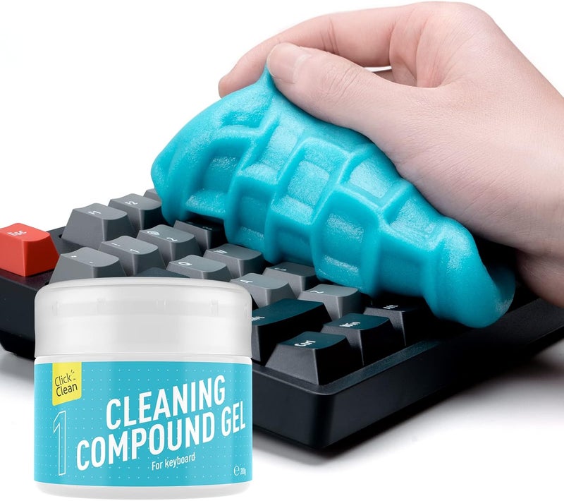 CLICK CLEAN Keyboard Cleaning Gel, 7oz Universal Cleaning Gel for Keyboards Electronics Dust Cleaner for Car, Laptop, Air Vents - Image 1
